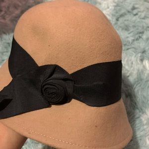 Tan and Black Wool Hat